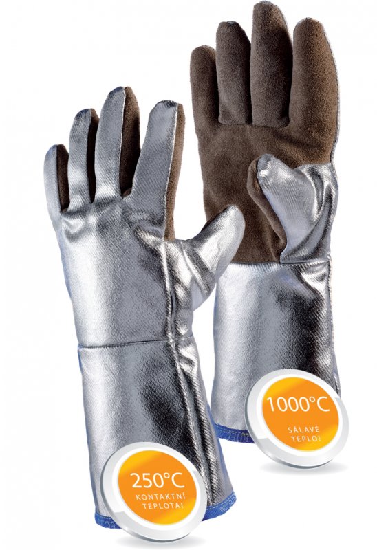 Tepelně odolné rukavice do 250 °C kontaktního a 1000 °C sálavého tepla JTH05LA23x-W2