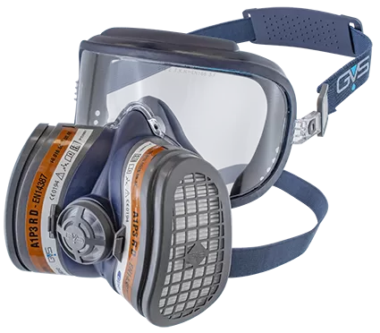 GVS ELIPSE Integra nízkoprofilová maska  s výměnnými filtry  A1P3 pro kombinaci plyn & prach vč. příslušenství